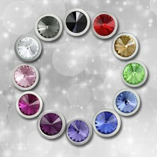 Ohrringe Edelstahl Ohrstecker glitzernde Zirkonias Farbwahl rund Amello ESOS03X