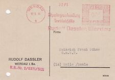 WERDAU, Postkarte 1944, Rudolf Dassler Altpapier-Grosshandlung Textilabfälle