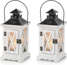 Laterne windlicht holz - windlicht, metall