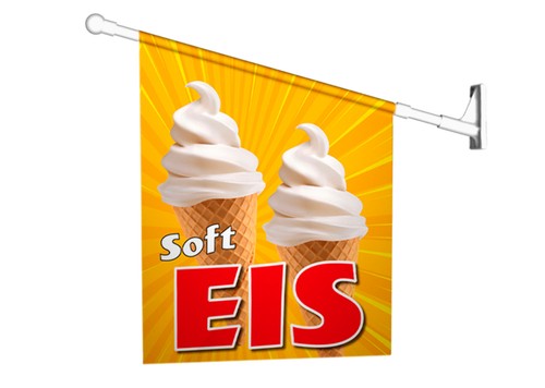 Werbefahne softeis - werbefahne,