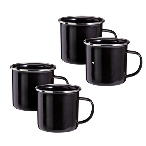 Emaille becher 350 ml - 4x,