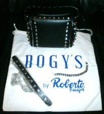 BOGY´S  Handtasche mit Nieten + Schultergurt / schwarz / mit Armband *NEU