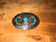 Gürtelschnalle Silber 925 - orig. Navajo - Türkise - Buckle