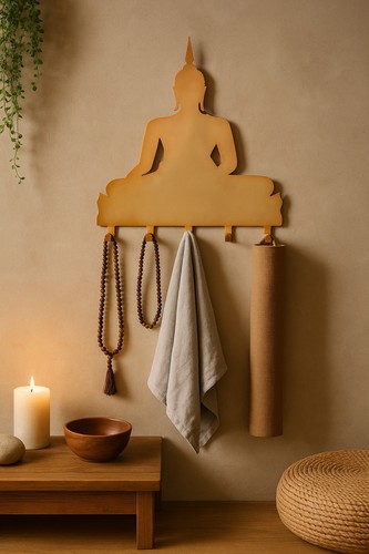 Garderobenleiste buddha gold - garderobenleiste,