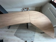 Schreibtischkombination Gesika Buche, höhenverstellbar mit Winkel