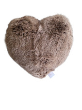 MONT CHALET Herzkissen Webpelz-Fellimitat Mikrofaser-Rückseite waschbar, ca. 50x