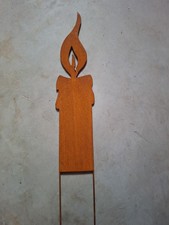 Weihnachten Advent Kerze Garten Metall Rost Deko Kerzenstecker Groß 69cm