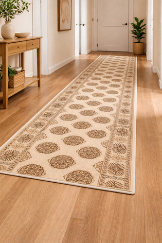 Teppichläufer beige braun - -,