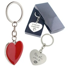 Valentinstag!! Liebe!! Schlüsselanhänger Geschenk Rote Herz mit  Gravur