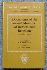 Documents of the Baronial Movement of Reform and Rebellion, 1258-1267, Hardback