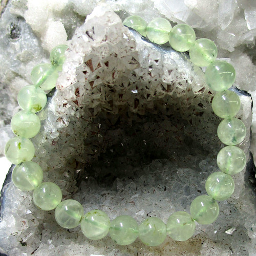 Prehnit edelstein armband - prehnit, edelstein-armband