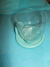 Tupperware Bad- Serie Zahnputzbecher mit Wandhalter im Set grün mintgrün Rarität