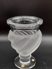 Lalique France Ermenonville Vase satiniert 15 cm Kristallglas Glas