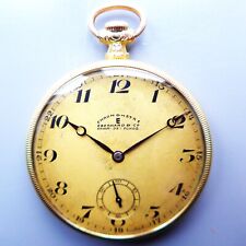Schöne HERREN TASCHENUHR, Gold-18 K, "open face", gute Funktion, ca. 1930