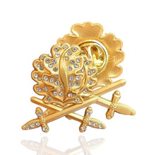Goldenes Eichenlaub mit Schwerter Brillanten Ritterkreuz Eisernen Kreuzes (Pin)