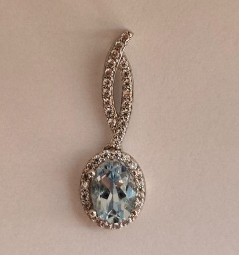 Aquamarin edelstein anhänger - aquamarin,