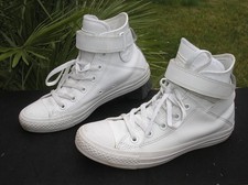 Original CONVERSE, Chucks Sneaker HI, Gr. 37,5, Klettverschlüsse, Weiß, Leder !