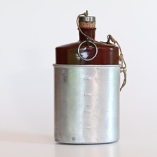 Schweizer Armee Feldflasche Swiss Suisse Military bottle canteen 1914 Emaille