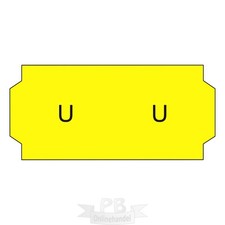 15000 SATO-Etiketten 26x12mm leuchtgelb für Sato Samark 26 Auszeichner - 10 R.