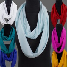 Loop Schal Halstuch Schals Rundschal Schlauchschal Unisex Multicolor seidig 