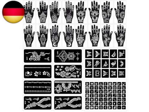 102 pcs henna schablonen - 102,