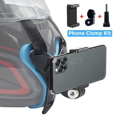 Motorrad Helm Halterung Mount ZubehörKlemme für Gopro-Hero Kamera SmartPhone