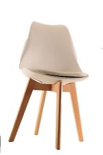 4er Set SGS Esszimmerstühle Massivholz Buche, Gepolsterter Küchenstühle Stuhl...