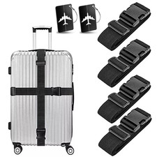 4x Koffergurt Gepäckgurt Koffergürtel Kofferband Gepäckband Kofferriemen