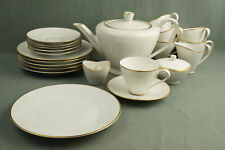 ROSENTHAL BETTINA weiss Goldrand schönes altes Teeservice 6P 22tlg