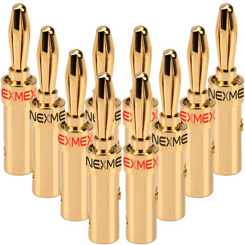 10x bananenstecker 24k - bananenstecker,