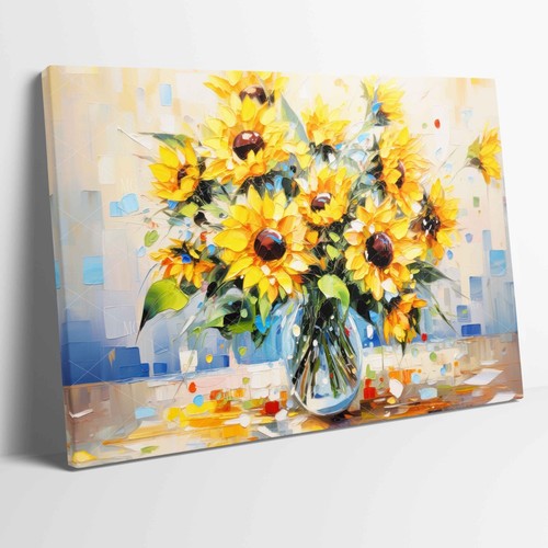 Sonnenblumen glasvase - in,