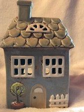 Windlicht haus handbemalt - windlicht,