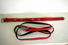 Hunter Hundehalsband und Leine Softie stone  mit Applikationen Rot