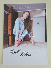 JANET ALFANO XXL A5  Autograph Signiert Signed Original Erotik Model  Venus