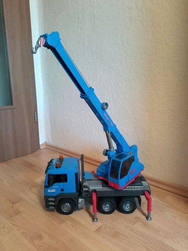 Mobilkran bruder man blau - mobilkran,