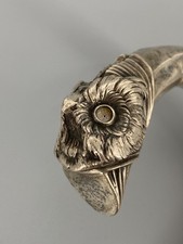 * 800er SILBER GEHSTOCK GRIFFSTÜCK EULE EHRENRITTER APOLLO 1849