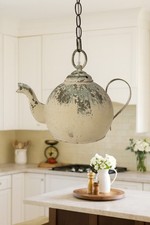 Clayre&Eef Hängelampe, Küchenlampe, Lampe, Teekanne, Shabby Chic