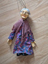Marionette  Großmutter - Handgefertigte Originalpuppe