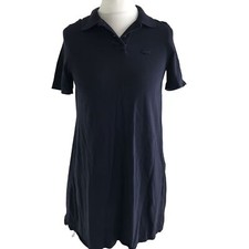 Lacoste Kleid 34 Polokleid Polo Dunkelblau Baumwollpiqué Kurzarm Plisee A-Linie