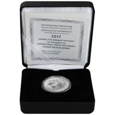 Silbermünze Nachhaltiger Tourismus 2017 - Griechenland - im Etui - 10 gr PP