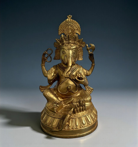 Bronze ganesha figur - bronze,