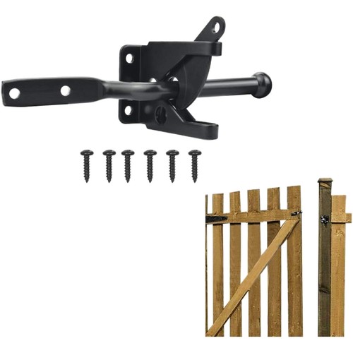 Schwarzes edelstahl gartentor - schwarzes,