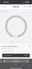 Dior Cuban Chain „CD Icon“ Gliederhalskette – Silber-Finish – unisex