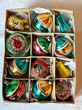 Konvolut alte Christbaumkugeln Vintage Glas antik Reflex bunt Lauscha