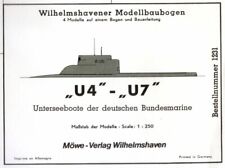 Wilhelmshavener Modellbaubogen 1231 D - Bundesmarine U-Boot U4 - U7 - 1:250