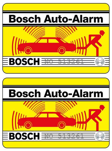 Bosch auto alarm - alarm, aufkleber