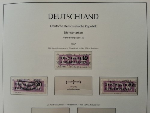 Ddr 1957 dienstmarken zkd - 1957,