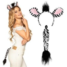 Zebra set damen - zebra, haarreifen