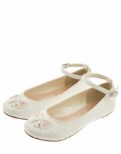 Monsoon(England) festliche Ballerinas, weiß, Gr. 36 *NEU* NP 41€