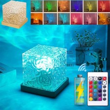 Nordlicht Lampe LED RGB 16 Farben Farbwechsel Wasserwellen Projektor Nachtlicht